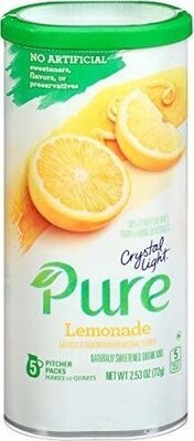 Lemonade Naturally Sweetened Drink Mix Pitcher Packs, Lemonade