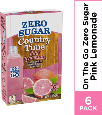 Pink Lemonade Flavored Zero Sugar Low Calorie On The Go Drink Mix, Pink Lemonade