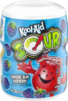 Caffeine Free Shockin' Blue Raspberry Sour Drink Mix, Shockin' Blue Raspberry