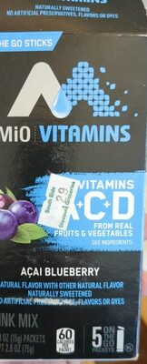 Vitamins A+C+D Aai Blueberry Drink Mix, Aai Blueberry