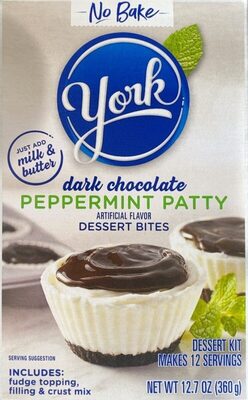 No Bake Dark Chocolate Peppermint Patty Dessert Kit, Dark Chocolate; Peppermint