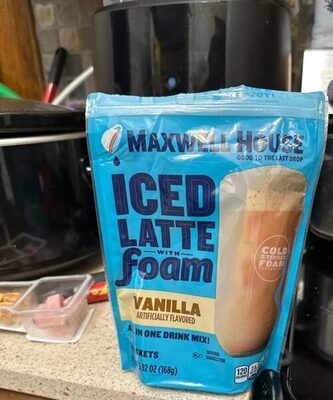Vanilla Iced Latte With Foam All In One Drink Mix, Vanilla