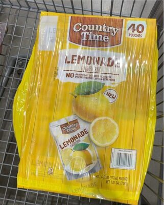 Country Time Lemonade Ready to Drink Flavored Drink Pouches, 40 ct Pack, 4 Boxes of 10 Drink Pouches