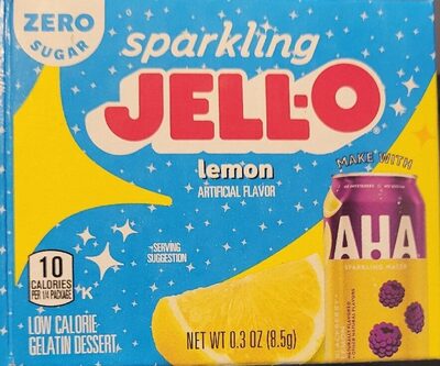 Lemon Sparkling Low Calorie Gelatin Dessert, Lemon