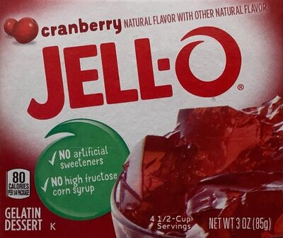 Cranberry Gelatin Dessert, Cranberry