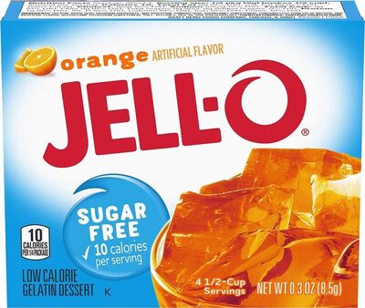 Orange Low Calorie Gelatin Dessert, Orange