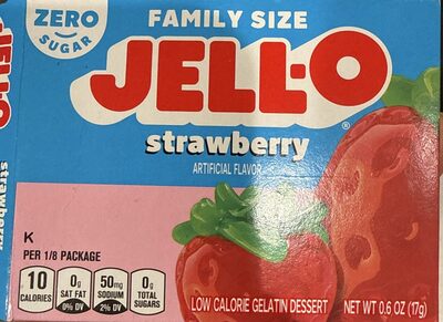 Strawberry Low Calorie Gelatin Dessert, Strawberry