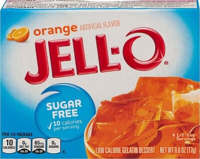 Orange Low Calorie Gelatin Dessert, Orange
