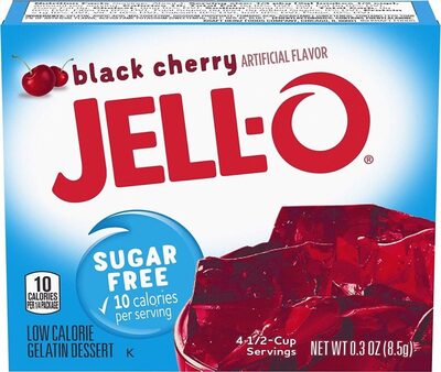 Black Cherry Low Calorie Gelatin Dessert, Black Cherry