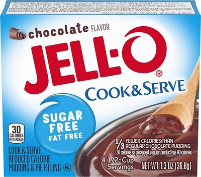 Chocolate Sugar Free Fat Free Cook & Serve Reduced Calorie Pudding & Pie Filling, Chocolate