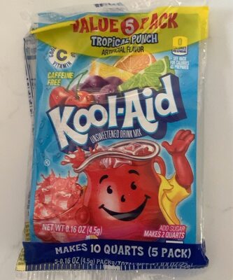 Tropical Punch Caffeine Free Unsweetened Drink Mix, Tropical Punch