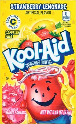 Caffeine Free Strawberry Lemonade Unsweetened Drink Mix, Strawberry Lemonade
