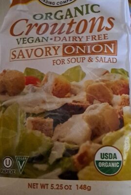 Savory Onion Organic Croutons, Savory Onion