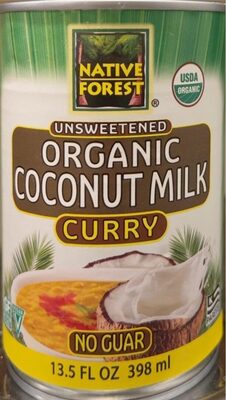 Unsweetened Organic Coconut Milk Curry, Unsweetened