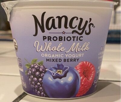 Mixed Berries On The Bottom Organic Probiotic Whole Milk Yogurt, Mixed Berries