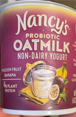Passion Fruit Banana Probiotic Oatmilk Non-Dairy Yogurt, Passion Fruit Banana