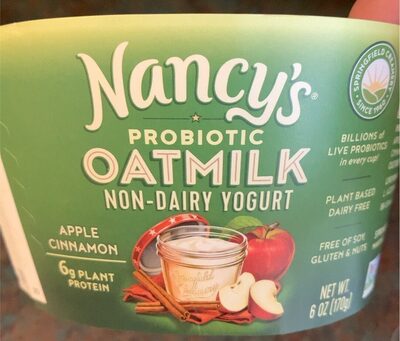 Apple Cinnamon Probiotic Oatmilk Non-Dairy Yogurt, Apple Cinnamon