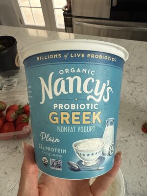 Plain Organic Probiotic Greek Nonfat Yogurt, Plain