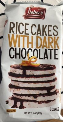 Rice Cakes With Dark Chocolate, Dark Chocolate