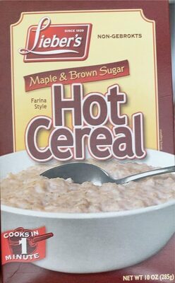 Maple & Brown Sugar Farina Style Hot Cereal, Maple & Brown Sugar