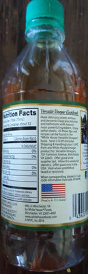 White House, Apple Cidar Vinegar