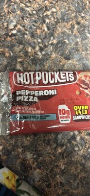 Hot Pockets Pepperoni Pizza Italian Style Seasoned Crust Frozen Sandwich 4.5 oz 1 pack Wrapper