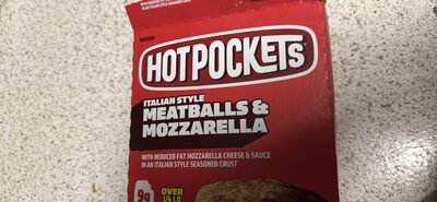 Italian Style Meatballs & Mozzarella With Reduced Fat Mozzarella Cheese & Sauce In A Seasoned Garlic Buttery Crust Sandwich, Italian Style Meatballs & Mozzarella