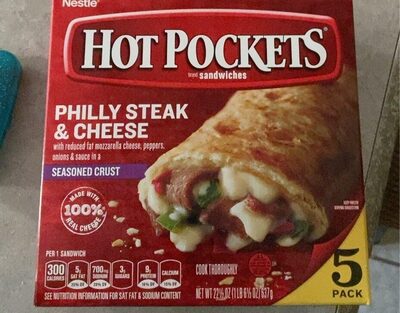 Hot Pockets Philly Steak and Cheese Frozen Sandwiches 22.5oz 5 Pack Box