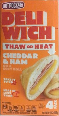 Cheddar & Ham On A Soft Roll Sandwich, Cheddar; Ham