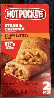 Steak & Cheddar Cheddar Cheese With Sauce In A Crispy Buttery Crust Sandwiches, Steak & Cheddar