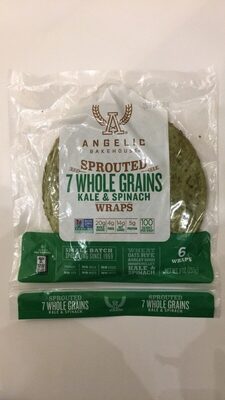 Spring Kale Spinach 7 Sprouted Whole Grain Wraps