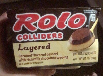 Caramel Flavored Dessert With Rich Milk Chocolate Topping Layered Colliders, Caramel
