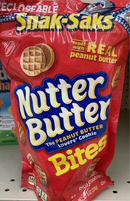 Nabisco Nutter Butter Lunchbox Cookies Snak Saks Bites 1X8 Oz