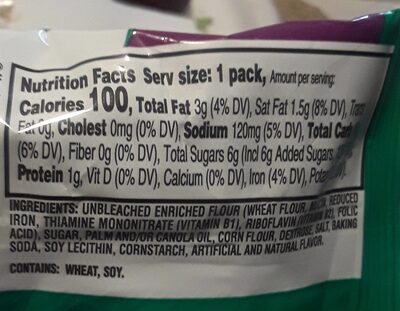 Nabisco 100 Calorie Packs Cookies-Single Serve 1X0.740 Oz