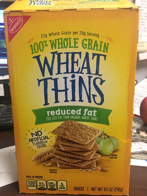 Nabisco Wheat Thins Crackers Reduced Fat1X8.5 Oz