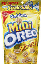 Nabisco Golden Oreo Lunchbox Cookies Snak Saks Mini 1X8 Oz