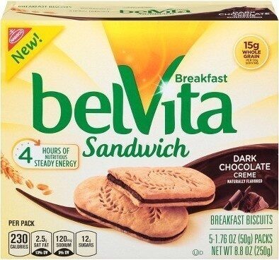 Dark Chocolate Creme Sandwich Breakfast Biscuits, Dark Chocolate Creme