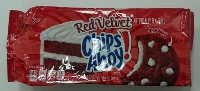 Red Velvet Cream Cheese Flavored Chips Chewy Filled Soft Cookies, Red Velvet Cream Cheese
