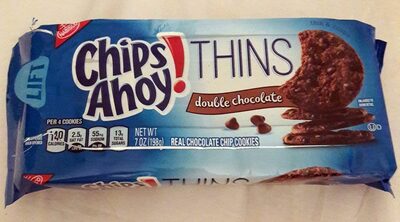 Chips Ahoy! Thins Cookies Double Chocolate 1X7 Oz