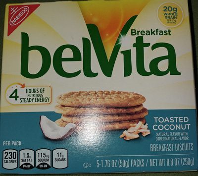 Toasted Coconut Crunchy Breakfast Biscuits, Toasted Coconut