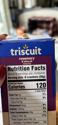 Triscuit Crackers Rosemary And Olive Oil 1X8.5 Oz