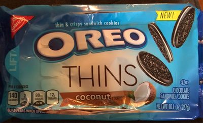 Coconut Creme Chocolate Thins Sandwich Cookies, Coconut Creme Chocolate