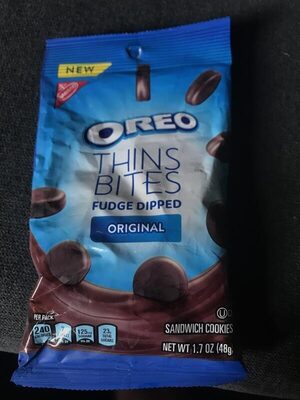 Original Fudge Dipped Thins Bites Sandwich Cookies, Original Fudge Dipped