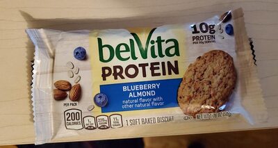 Blueberry Almond Protein Soft Baked Biscuit, Blueberry Almond