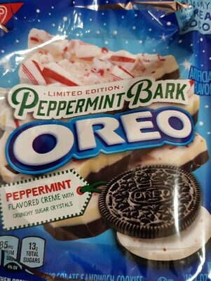 Peppermint Bark Creme Chocolate Sandwich Cookies, Peppermint Bark Creme Chocolate