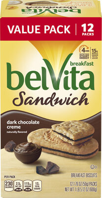 Dark Chocolate Creme Sandwich Breakfast Biscuits, Dark Chocolate Creme