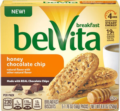 Honey Chocolate Chip Breakfast Biscuits, Honey Chocolate Chip