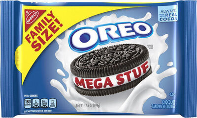 Mega Stue Chocolate Sandwich Cookies, Mega Stuf Chocolate