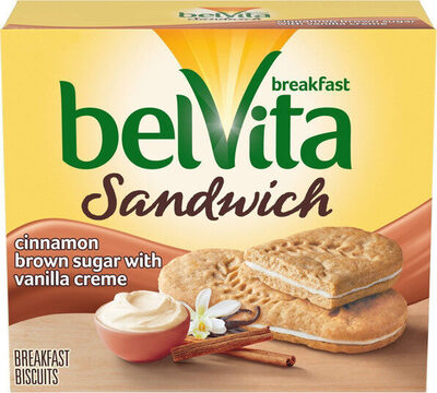 Cinnamon Brown Sugar With Vanilla Creme Sandwich Breakfast Biscuits, Cinnamon Brown Sugar With Vanilla Creme