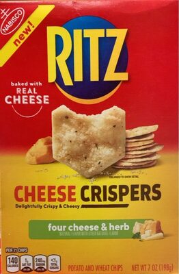 Four Cheese & Herb Cheese Crispers Potato And Wheat Chips, Four Cheese & Herb